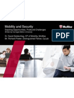 Mobility and Security: Dazzling Opportunities, Profound Challenges