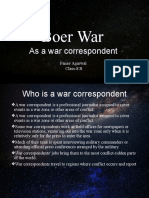 Boer War: As A War Correspondent
