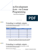 Week 7 Data Envelopment Analysis Linear Programming Technique
