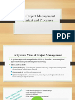 The Project Management Context and Processes