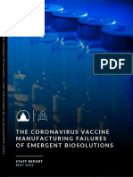 Coronavirus Vaccine Manufacturing Failures of Emergent BioSolutions