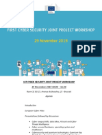 First Cyber Security Joint Project Workshop: 29 November 2019