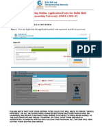 Instructions For Editing Online Application Form For Delhi Skill and Entrepreneurship University (DSEU) 2021-22