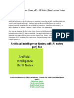 Artificial Intelligence Notes PDF (AI Notes PDF) File