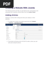 Creating A Website With Joomla