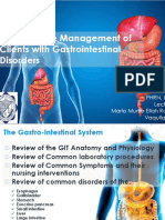 Nursing Care Management of Clients With Gastrointestinal Disorders