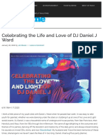 Celebrating The Life and Love of DJ Daniel J Ward