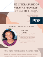 The Literature of Visayas "Bonsai" by Edith Tiempo
