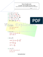 2.2 - Casos Notáveis Da Multiplicação e Fatorização - Ficha de Trabalho (1) - Soluções