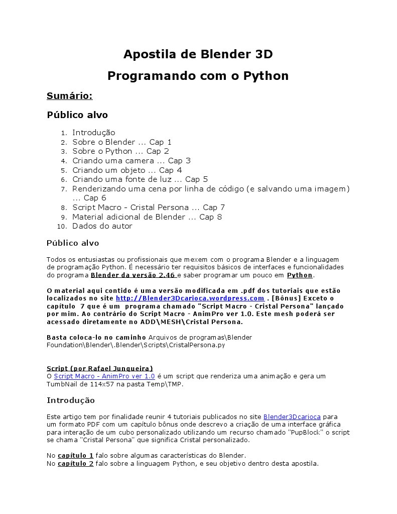Apostila de Blender 3D | PDF | Python (linguagem de programação ...