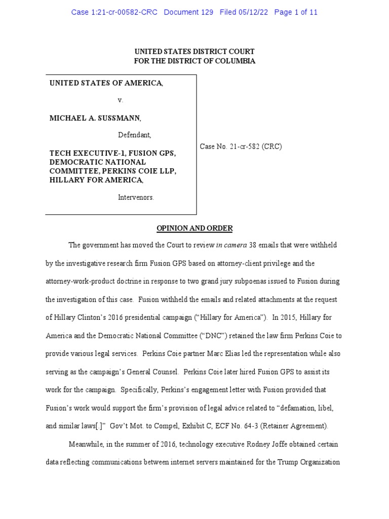 129 Court Order Re Privilege PDF AttorneyClient Privilege