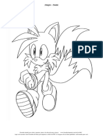 Desenhos Do Sonic para Imprimir e Colorir Alegre