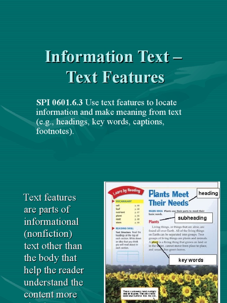 Understanding Text Features in Nonfiction | PDF
