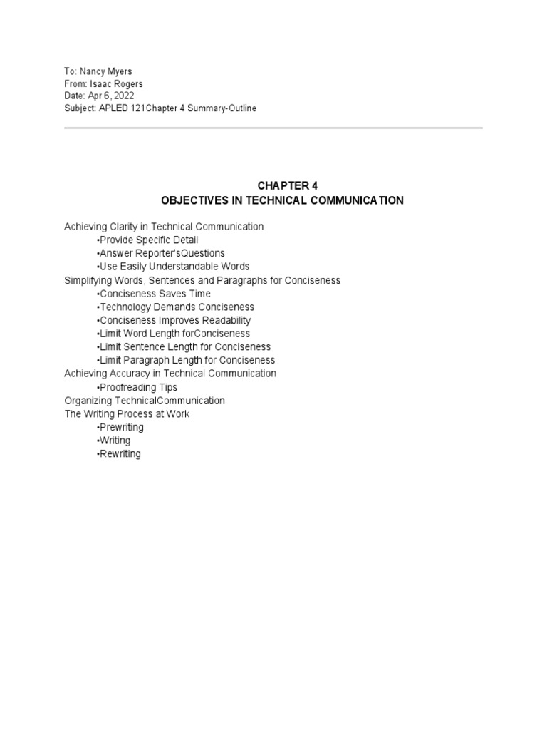 Chapter 4 Summary | PDF