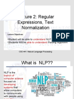 Lecture 2: Regular Expressions, Text Normalization
