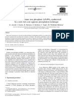 Fine-Particle Lithium Iron Phosphate Lifepo Synthesized by A New Low-Cost Aqueous Precipitation Technique