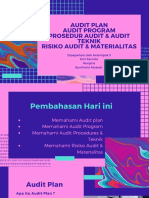 Kelompok 5 - Audit Plan Audit Program Prosedur Audit & Audit Teknik Risiko Audit & Materialitas