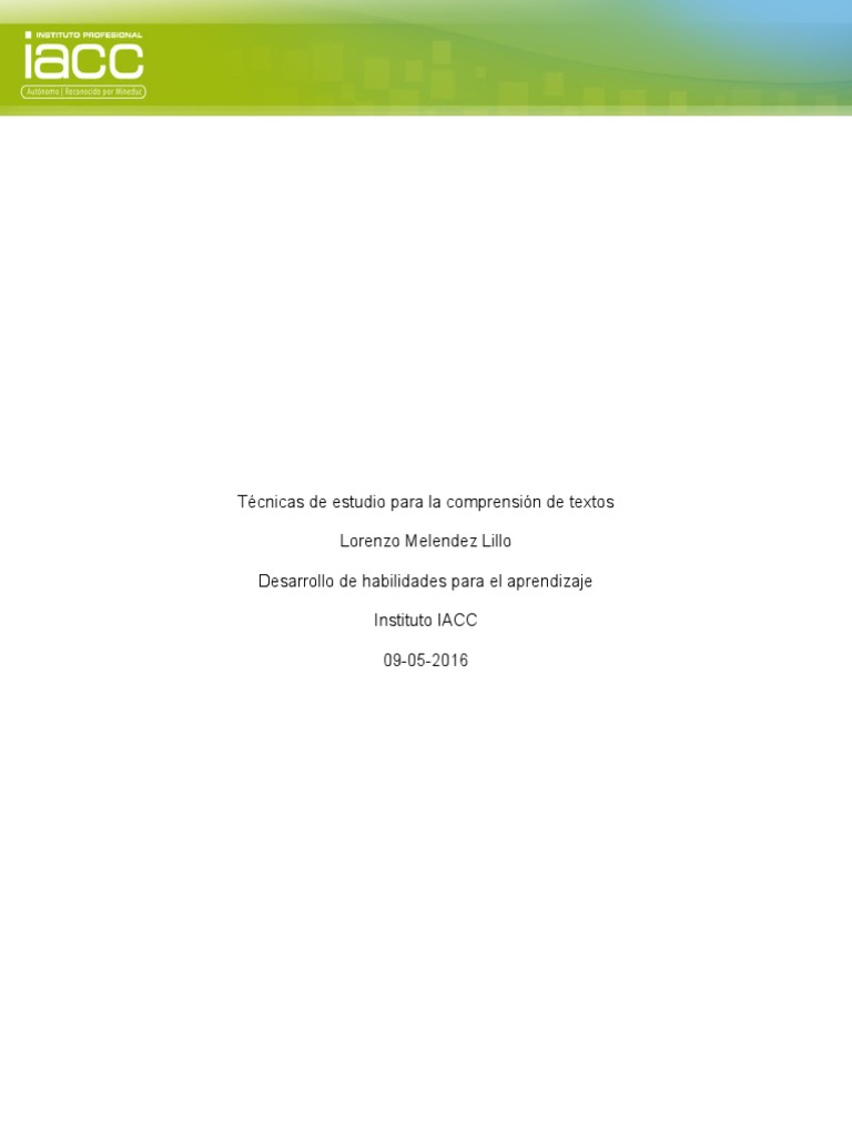 Técnicas de Estudio Efectivas para Aprender | PDF | Aprendizaje ...