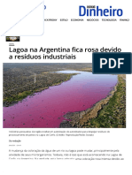Lagoa Na Argentina Fica Rosa Devido A Resíduos Industriais