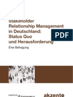 Stakeholder Relationship Management - Status Quo Und Herausforderung - Eine Befragung
