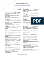 Mixed English Tenses: Test 2: Past Tenses, Present Perfect, Past Perfect Exercise 1