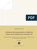 Análise de desvios orçamentais numa obra de construção civil