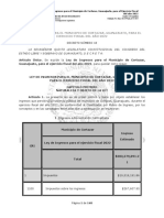 Ley de Ingresos para El Municipio de Cortazar Guanajuato 2022