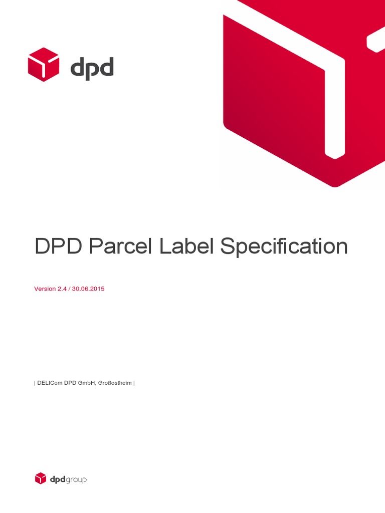 DPD Parcel Label Specification Guide | PDF | Barcode | Computer Data