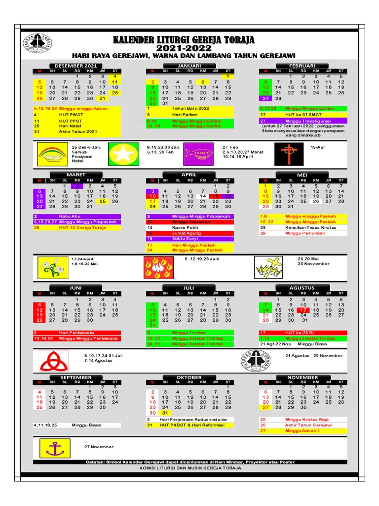 Kalender Gerejawi 2021-2022  PDF