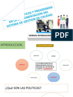 El Uso de Politicas y Programas en El SGC (Planeacion)