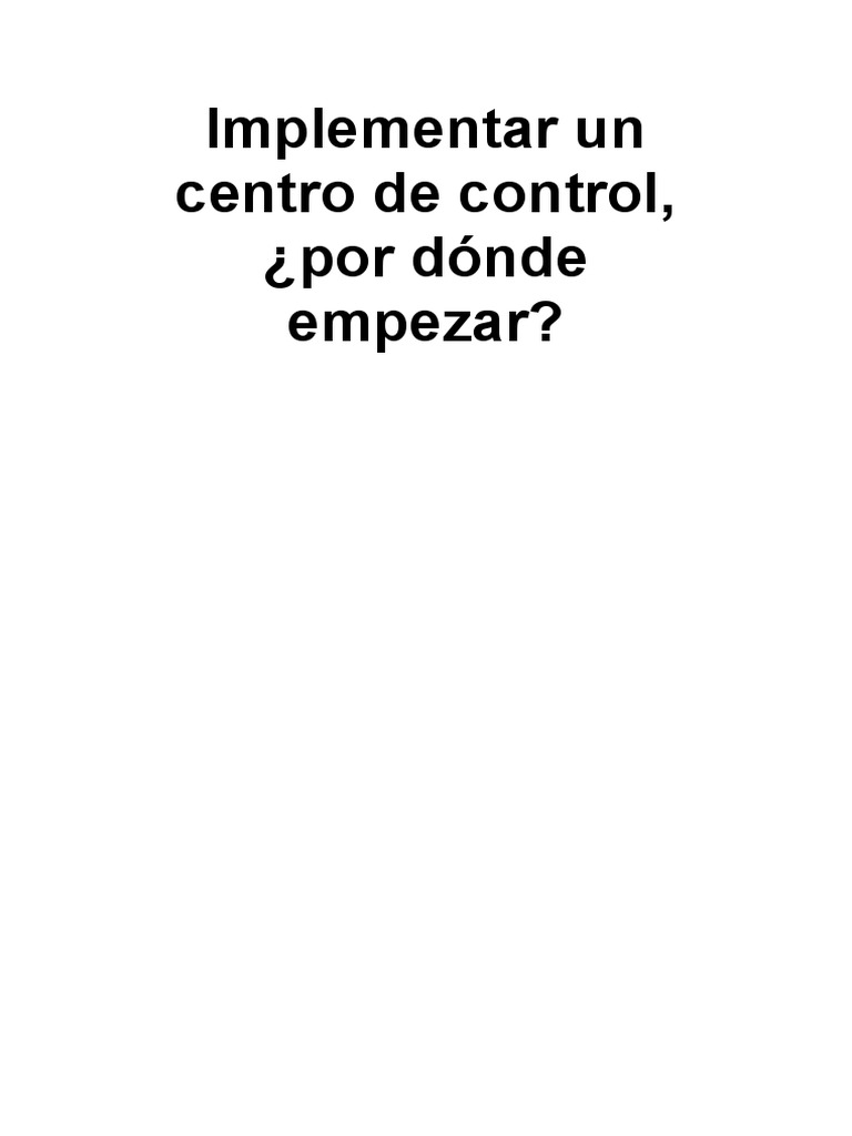 Guía para Diseñar un Centro de Control | PDF | Factores humanos y ...