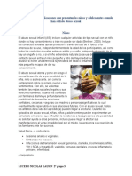 Características o Implicaciones Que Presentan Los Niños y Adolescentes Cuando Han Sufrido Abuso Sexual Niños