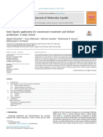 Ionic liquids applications for wastewater treatment and biofuel production: A mini review