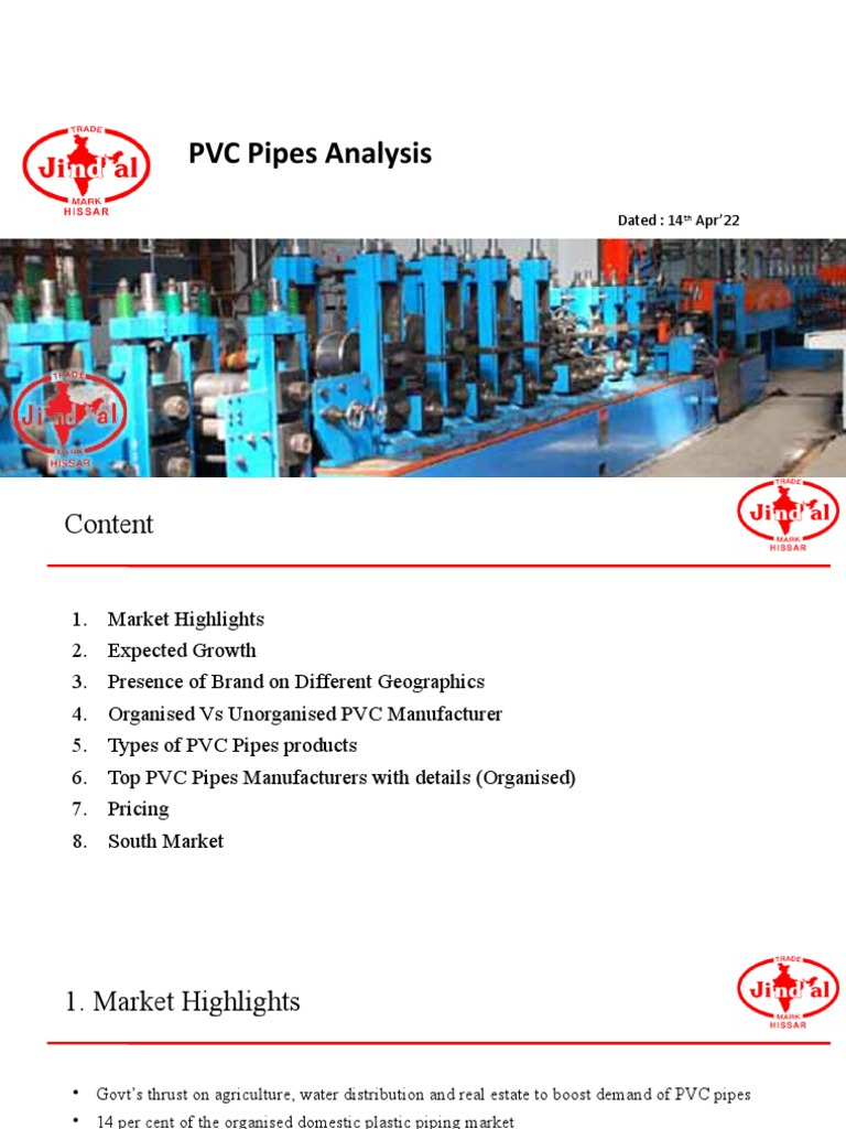 Analysis of the Growing PVC Pipes Market in India Examining Key Trends