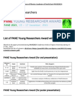 PANE Young Researchers - XII Biennial National Conference of Physics Academy of North East (PANE2021)
