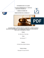 Análisis de La Resolución de La Corte Nacional de Justicia - Mario Steve Velez Juela