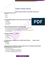 Class 9 Physics Chapter 8 Motion MCQs