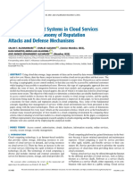 Trust Management Systems in Cloud Services Environment Taxonomy of Reputation Attacks and Defense Mechanisms