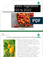 Indian Exotic Vegetables 2020 To 2022