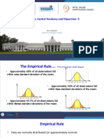 Lecture 5: Central Tendency and Dispersion-II: Dr. A. Ramesh