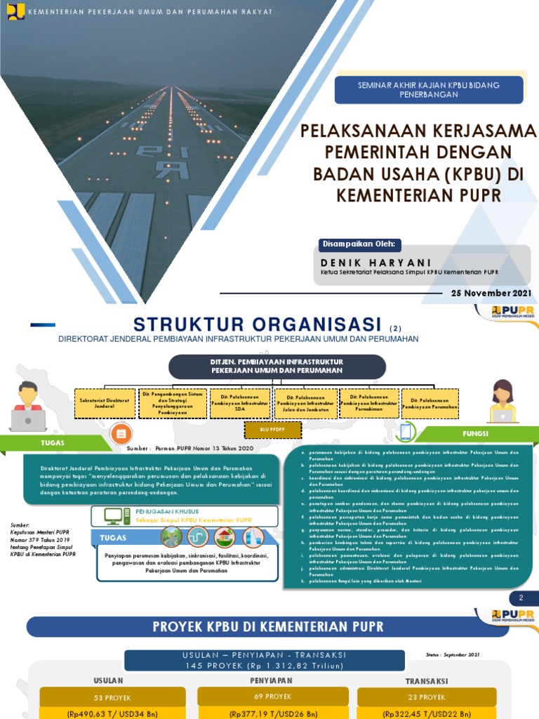Kerjasama KPBU Kementerian PUPR 2021 | PDF