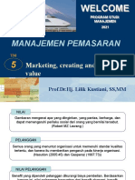 p5. TM Ke v. Marketing - Creating and Customer Value, Mrs. Lilik Kustiani
