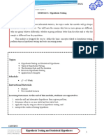 Math 012 Probability With Biostatistics Module 3 Hypothesis Testing