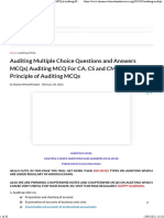 Auditing Multiple Choice Questions and Answers MCQs Auditing MCQ For CA, CS and CMA Exams Principle of Auditing MCQs