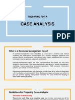 Case Analysis: Preparing For A