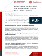 Sample Exercise - Draft Software Development Agreement and Terms of Use For A Website