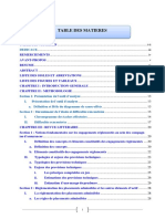 TABLE DES MATIERES - Liste Des Tableaux Et Figures