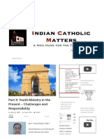 Part X - Youth Ministry in The Present - Challenges and Responsibility - Indian Catholic Matters