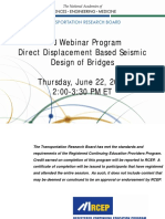 TRB Webinar Program Direct Displacement Based Seismic Design of Bridges Thursday, June 22, 2017 2:00-3:30 PM ET