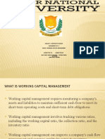 Working Capital Management Assignment